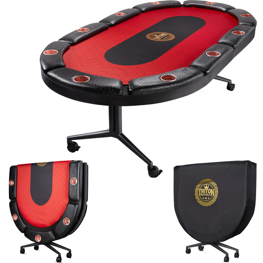 Triton 90" Premium 10 Player Folding Poker Table