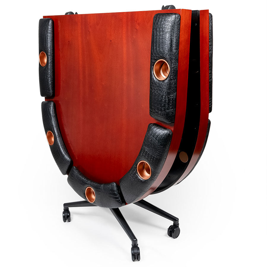 Elite 10 Player Poker Table With Wood Finish