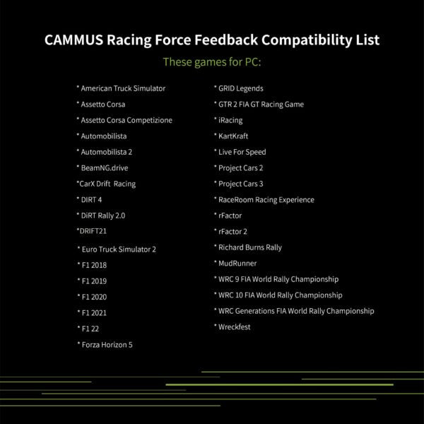 CAMMUS 15NM DDWB, LC100 Pedals & GT1 Steering Wheel Bundle