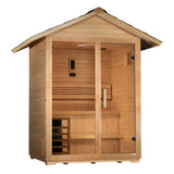 Golden Designs "Arlberg" 3-Person Traditional Outdoor Sauna - Canadian Hemlock