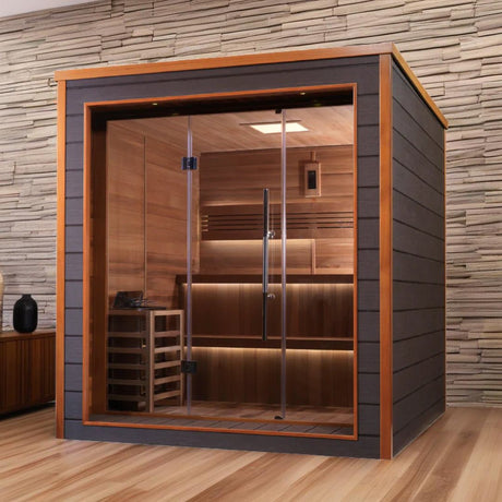 Golden Designs Bergen 6-Person Outdoor-Indoor Traditional Sauna