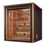 Golden Designs Drammen 3-Person Outdoor Traditional Sauna - Canadian Red Cedar Interior