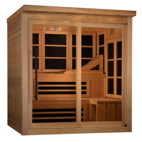 Golden Designs Monaco Limited Edition GDI-6996-02 Near Zero EMF 6-Person FAR Infrared Sauna