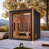 Golden Designs Visby 3 Person Outdoor-Indoor PureTech™ Hybrid Full Spectrum Sauna