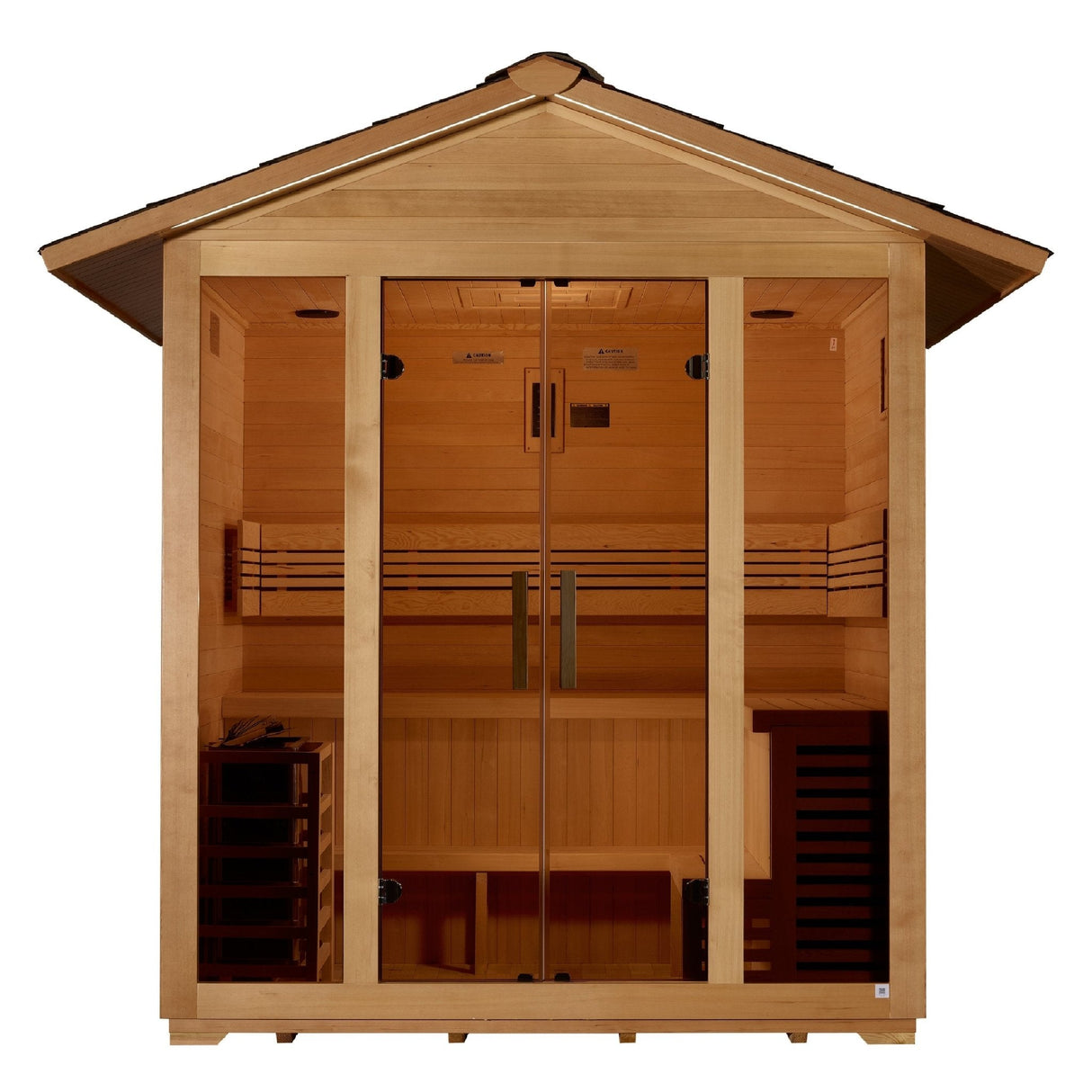 Golden Designs "Vorarlberg" 5-Person Traditional Outdoor Sauna - Canadian Hemlock