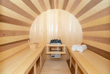 LeisureCraft Tranquility Barrel Sauna for up to 8 People | Premium Canadian Cedar
