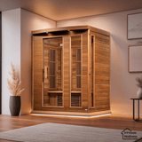Maxxus 3-Person Low EMF FAR Infrared Sauna - Canadian Red Cedar | Maxxus Sauna