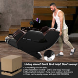 KoziSense KZ-A18 3D SL Track Massage Chair | Full Body Zero Gravity, No Assembly Required, Back Pain Relief - (Black and Brown)