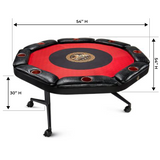 8 Player Poker Table + 8 Chairs + 1 Extra Mat