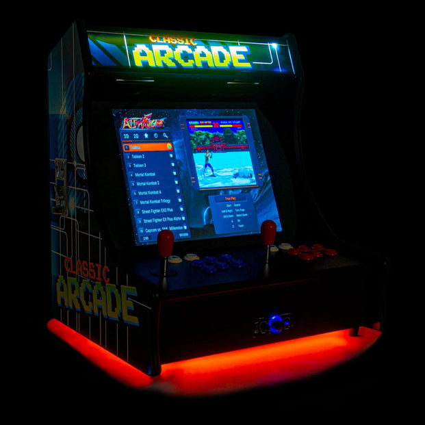 2P Mini Arcade Machine - 19" LCD | Portable Tabletop Arcade